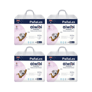 Pack 4 Pañales Aiwibi Premium Talla Xxg