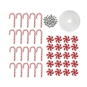 Bothyi - Decoraciones Para Árboles De Navidad Candy Cane Muleta Colgantes Encanto Para Vacaciones 35 Mm Rojo Blanco