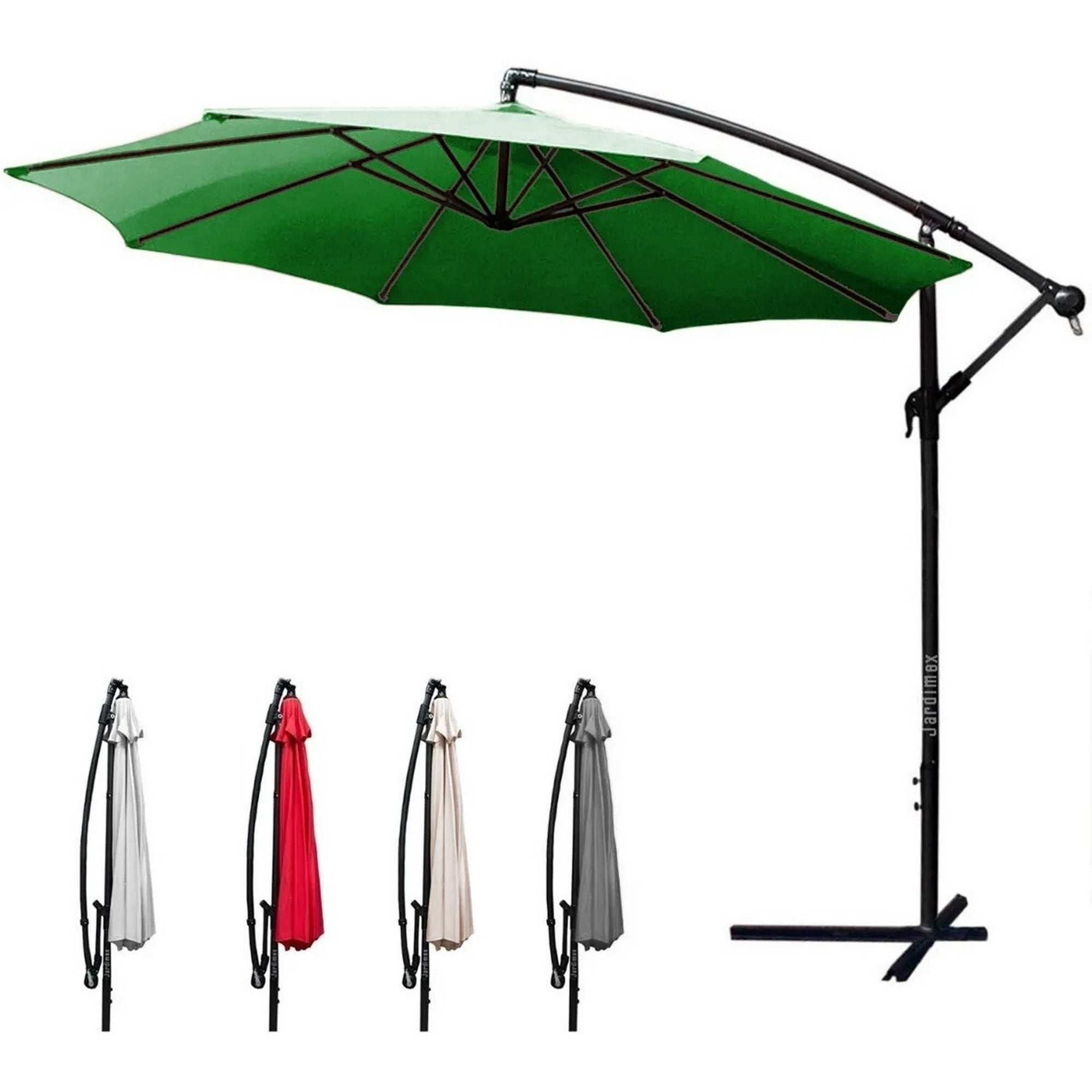 Jardimex - Quitasol Extendible 3m Soporte Pedestal Lateral