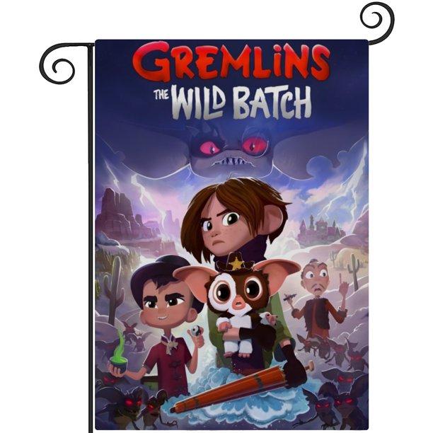 Gremlins: La Tanda Salvaje-bandera de jardín temática. Regalo perfecto para fans, amigos y familiares, ideal para actividades al aire libre y decoración de fiestas.28CM*45CM