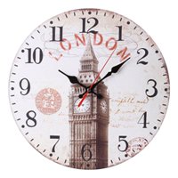 Bothyi - Reloj De Pared De Madera, Relojes De Cuarzo Decorativos De 12 Pulgadas Para Dormitorio, Sala De Estar, Hogar E