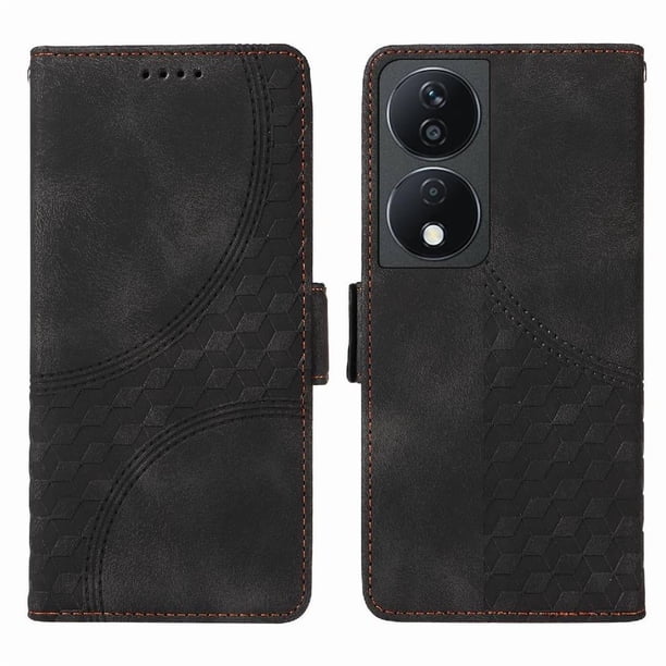 Carcasa FOXDOCK Honor X7B 5G de cuero PU, diseño acolchado clásico, protección contra caídas y rayones