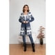 thumbnail image 2 of Sweater Largo Tapado Tipo Cardigan Mujer Abrigo Etnico Tendencia 7011, 2 of 3