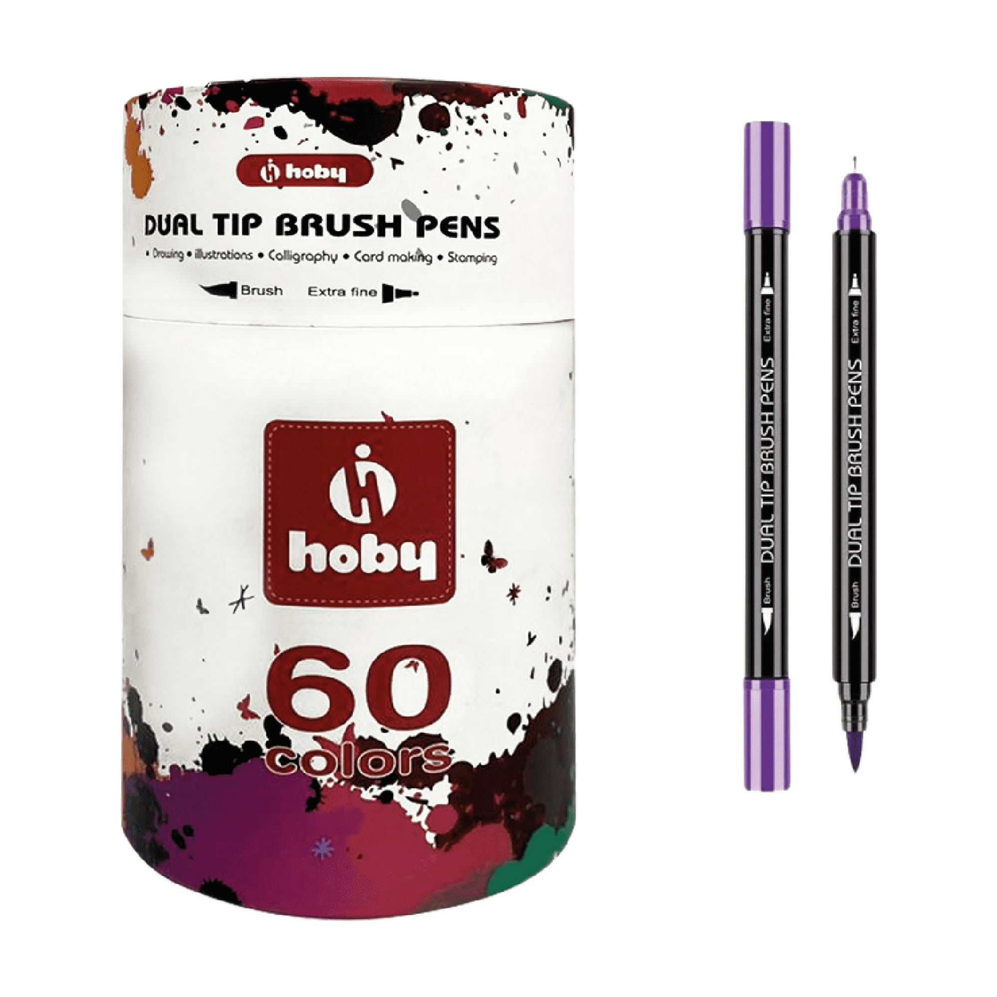 60 Marcadores Doble Punta Profesionales Hoby