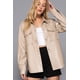 thumbnail image 2 of Chaqueta Camisa Saronite Cuero Sintético Beige Mujer, 2 of 5
