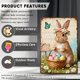 thumbnail image 2 of Letrero estaño metal conejo Pascua vintage conejo flor huevo primavera arte pared hogar granja cocina dormitorio 20x30cm, 2 of 6