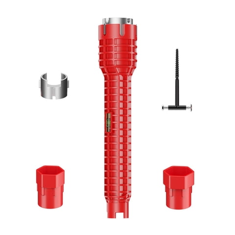 Magideal - Llave De Fregadero, Herramienta De Instalación De Fregadero, Llave De Tubería De Agua, Herramienta De Reparación De Fregadero Multiusos, Instalador De Estilo D