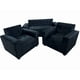 thumbnail image 2 of Juego De Living Negro Felpa, 2 of 3
