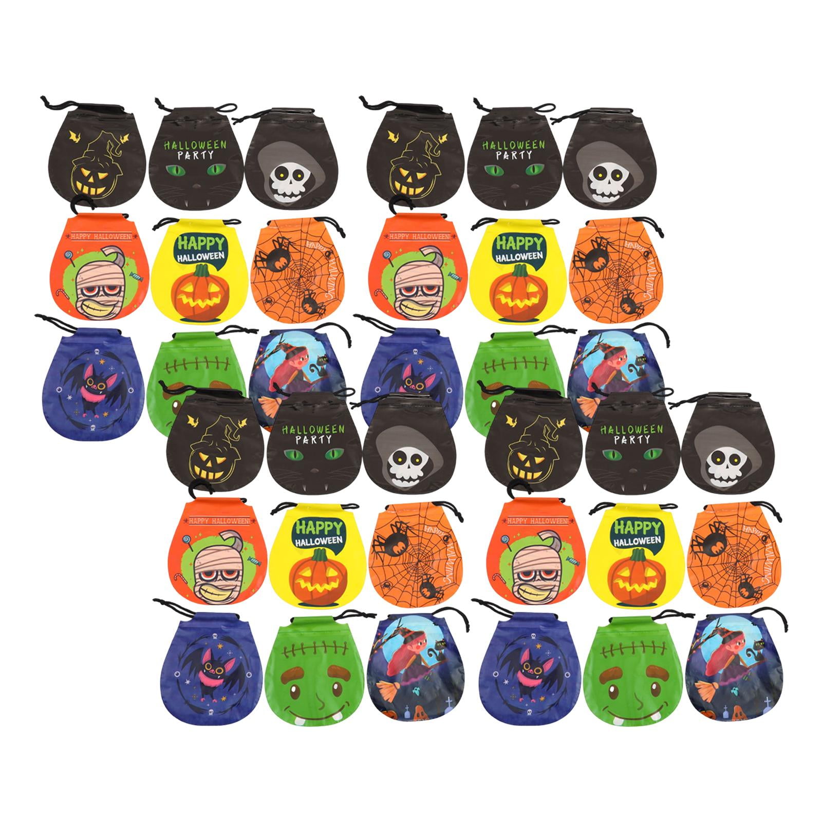 Magideal - 18/27/36 Uds. Bolsas De Regalo Con Cordón, Bolsa De Almacenamiento De , Bolsa De Regalo Con Patrón De Dibujos Animados, Bolsas De Dulces De 36pcs