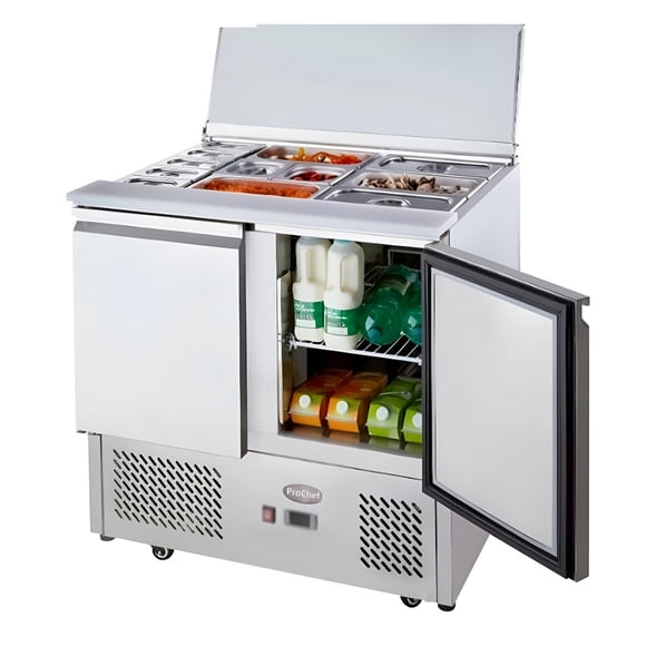 Meson Refrigerado Saladette 90 Cm. 300 Lt. Ac.Inox ESL3800