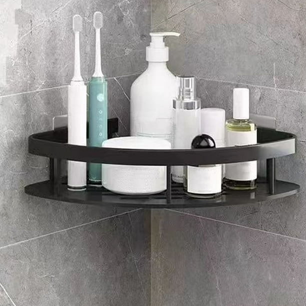 1pc Bathroom Storage Rack, Free Punch Bathroom Storage Rack, Triangular Toilet Wall Mounted Kitchen Storage Rack