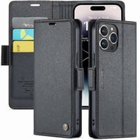 Caseme Tipo Cartera Iphone 14 Pro Max Con Cierre Magnético, Rfid, Tarjetero, Soporte, Carga Inalámbrica