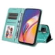 thumbnail image 3 of Funda tipo cartera FOXDOCK para OPPO A94 4G , diseño girasol en relieve, cuero PU, cierre magnético, soporte y tarjetero, 3 of 5