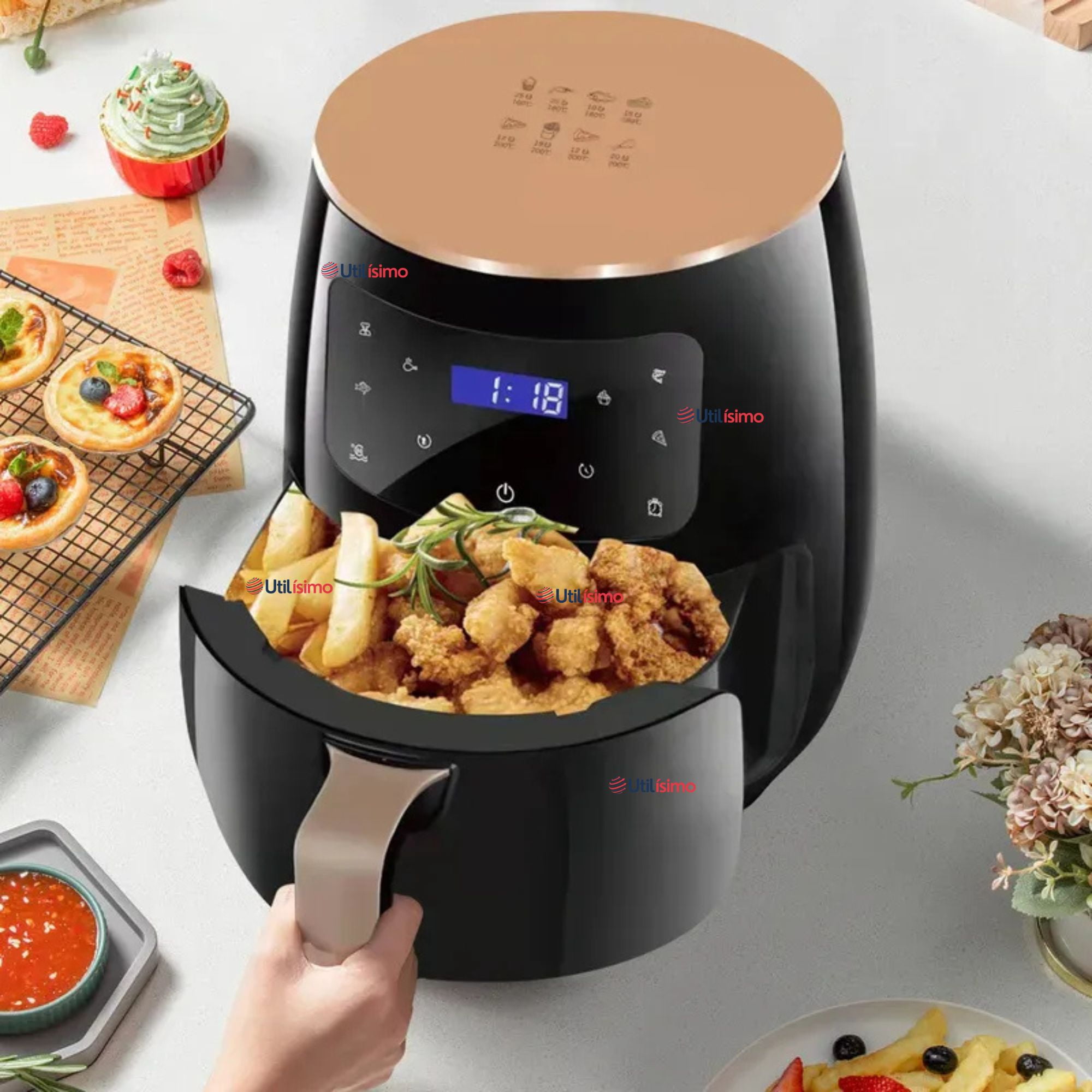 Line - Freidora De Aire Digital 6 Litros 2400w Air Fryer Premium