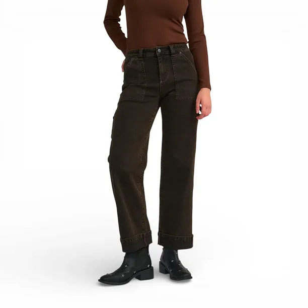 Jeans Mujer Carpenter Dark Gray Basta Turn Up Il Gioco