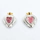 thumbnail image 2 of Aros Reina De Corazones, Circonita Rosada, Regalo Mujer/niña Plateado, 2 of 6
