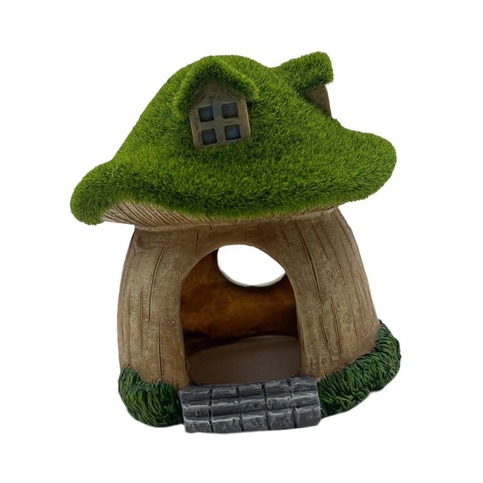 Magideal - Casa De Para Acuario, Cabaña De De Resina, Paisaje Escondite, Decoración De Pecera Para Mesa De Reptiles De Escritorio, Peces Dorados Estilo B