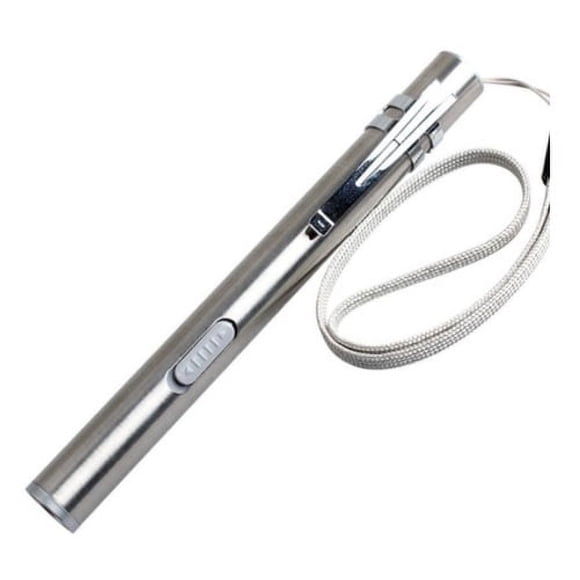 Linterna Tipo Lapiz Led Medica Para Diagnostico 2 en 1 Aluminio Medico Recargable USB De Bolsillo Para Ojos