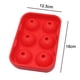 thumbnail image 5 of Molde de silicona para cubitos de hielo, molde para bolas de hielo para cubitos de hielo redondos, paquete de 2 (negro + rojo), 100 % libre de BPA, molde para bolas de hielo, esferas, bolas de, 5 of 8