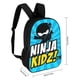thumbnail image 2 of Niños Ninja-theme Backpack, Campus style schoolbag Bookbag with Adjustable Shoulder Straps And Large Zip Compartment, Unisex Travel Bags., 2 of 6