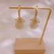 thumbnail image 1 of Luxury Flower Zircon Hoop Earrings For Women Wedding Engagement Faux Pearl Dangle Earrings Valentines Day Gift, 1 of 2