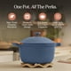 thumbnail image 2 of Pot Our Place Perfect Pot, cerámica, 5,5 L, con tapa y espátula, color azul, 2 of 8
