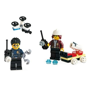 Combo De Minifiguras De Lego City Jefe De Policía Con Dron Lego