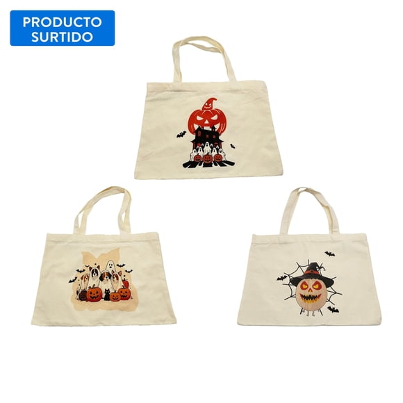 Totebag halloween 1u, surtido