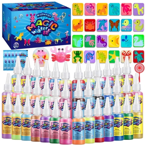 Kit De Gel De Agua Kidisego Magic Water Elf Con 40 Colores Para Niños