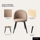 thumbnail image 5 of Silla de Comedor Tapizada Acolchada Metal Moderna Sora Beige, 5 of 8