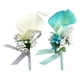thumbnail image 4 of 2 piezas lindo calla baya rhinestone nupcial boda ramillete crema cielo azul, 4 of 6