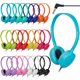 thumbnail image 1 of Auriculares con cable TJZXGUI 3.5 mm multicolor – paquete de 50 unidades, 1 of 7