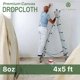 thumbnail image 2 of Lona Drop Cloth Salt Earth de 4 x 5 pies, paquete de 2, reutilizable, 2 of 7
