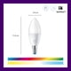 thumbnail image 2 of Smart Bulb WiZ, 40 W, B12, luz LED E12, paquete de 6, 2 of 8