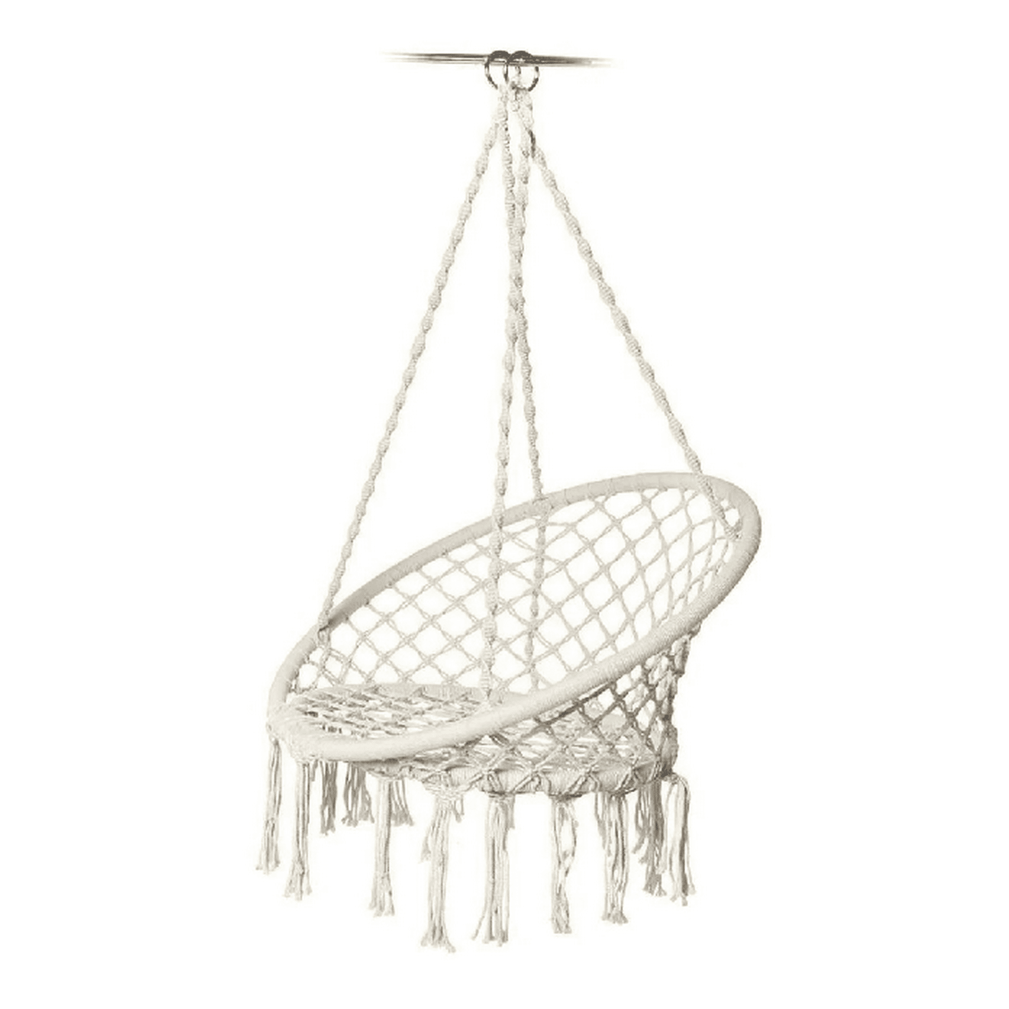 Genérico - Silla Hamaca Colgante Para Terraza O Jardín Color Blanco