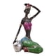 thumbnail image 4 of Estatua De Colección Escultura Resina Africana Tribal Lady Figurines Plata, 4 of 5