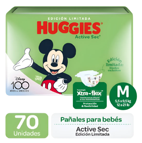 Maleta Huggies Active Sec M 70 Und