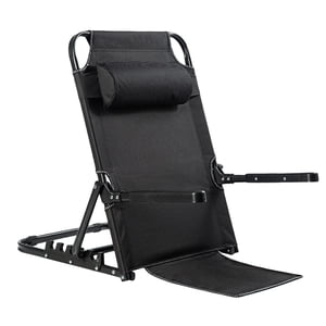 Magideal - Respaldo De Cama Portátil Para Sentarse En La Cama, Soporte Plegable De Ángulo Ajustable, Silla De Cama, Respaldo Multifunción De Acero Para Asiento, Reposabrazos Grande De 7 Marchas