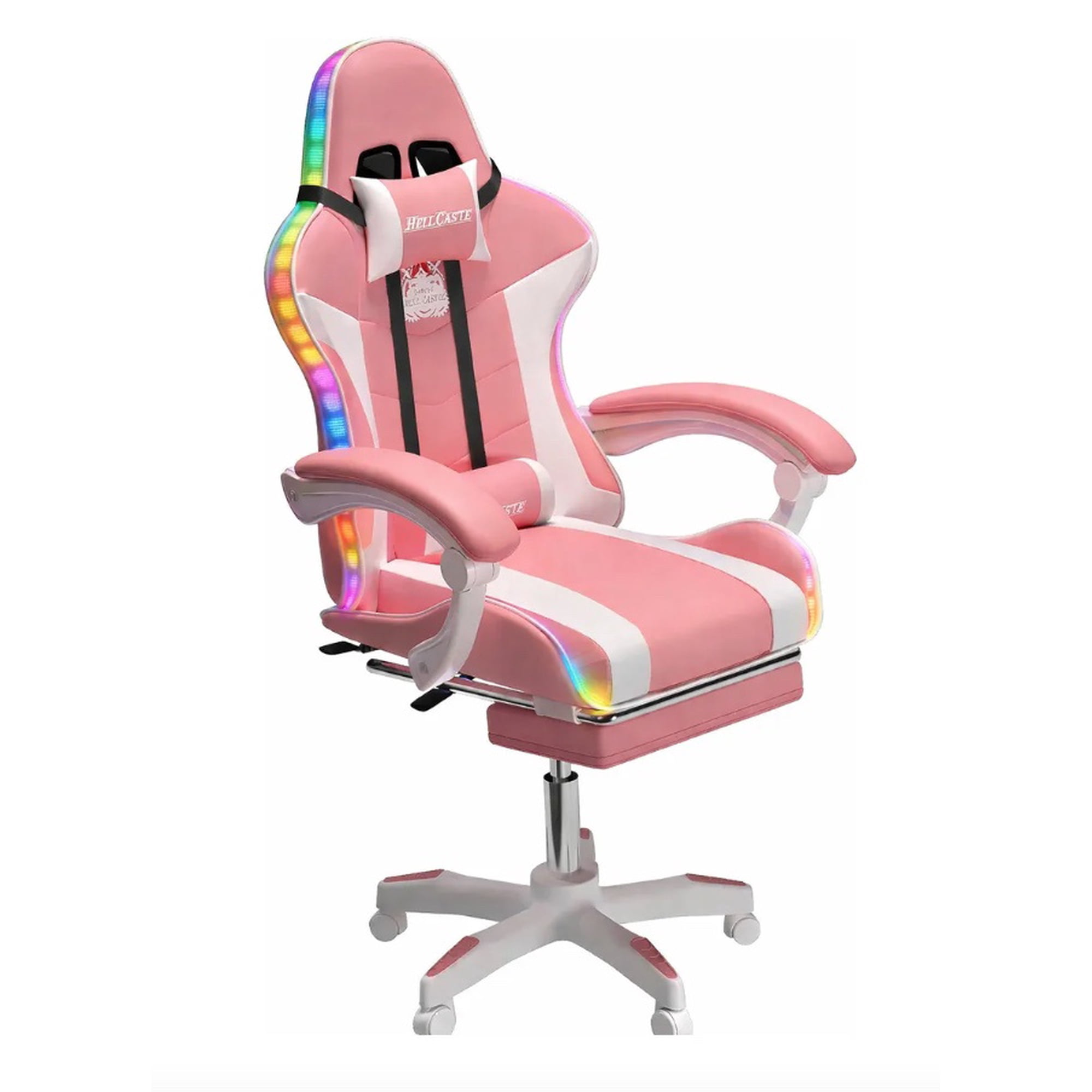Riqui - Silla Gamer Rgb Profesional Reclinable Rosa