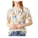 thumbnail image 1 of INSPIRE CHIC Blusa de Mujer Floral con Volantes de Manga Corta Cuello con Volantes Blusas Casuales M Blanco Azul, 1 of 8