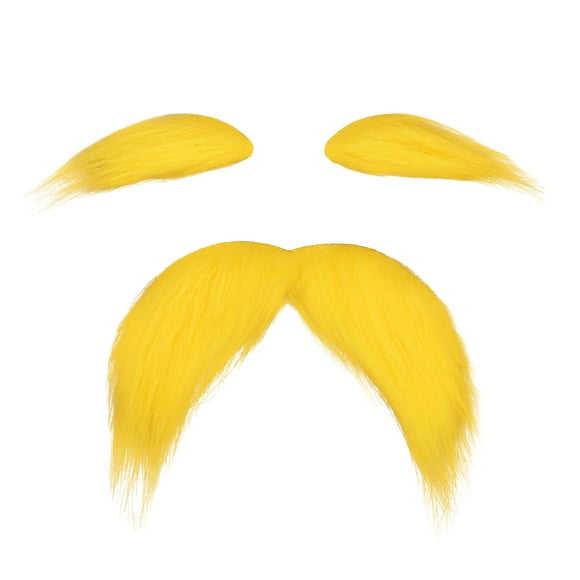 Conjunto de Bigote y Cejas Falsas Amarillas Babycop para Halloween