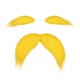 thumbnail image 1 of Conjunto de Bigote y Cejas Falsas Amarillas Babycop para Halloween, 1 of 7