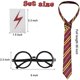 thumbnail image 3 of Halloween Wizard Costume Accessories Set Glasses Tie Wand, 3 of 3
