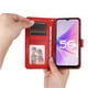 thumbnail image 2 of Funda tipo cartera FOXDOCK para OnePlus Nord N300 , diseño girasol en relieve, cuero PU, cierre magnético, soporte y tarjetero, 2 of 5