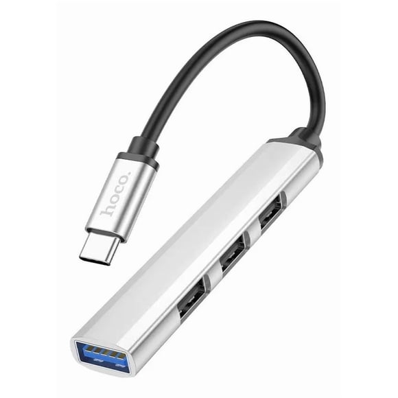 Adaptador Hub USB-C a 4 Puertos USB Hoco HB26