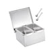thumbnail image 2 of Caja de condimentos de acero inoxidable con múltiples compartimentos, tarro de especias extraíble, tarros de especias para bar, hogar, restaurante, co 2 rejillas, 2 of 5
