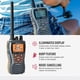 thumbnail image 4 of Radio VHF flotante portátil Cobra MR HH350 FLT 6W Gris, 4 of 7