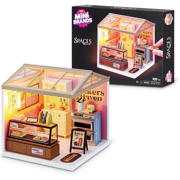 ZURU Mini Brands Spaces Bakers Haven Bakery Set Miniatura