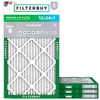 Filtro De Aire Filterbuy 12X24X1 Merv 8 Dust Defense (Paquete De 4)