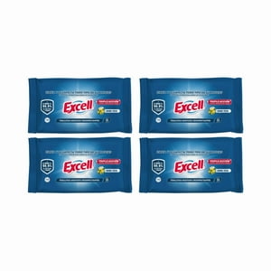 Pack 4 Toallitas Desinfectantes Excell 140 Unidades En Total